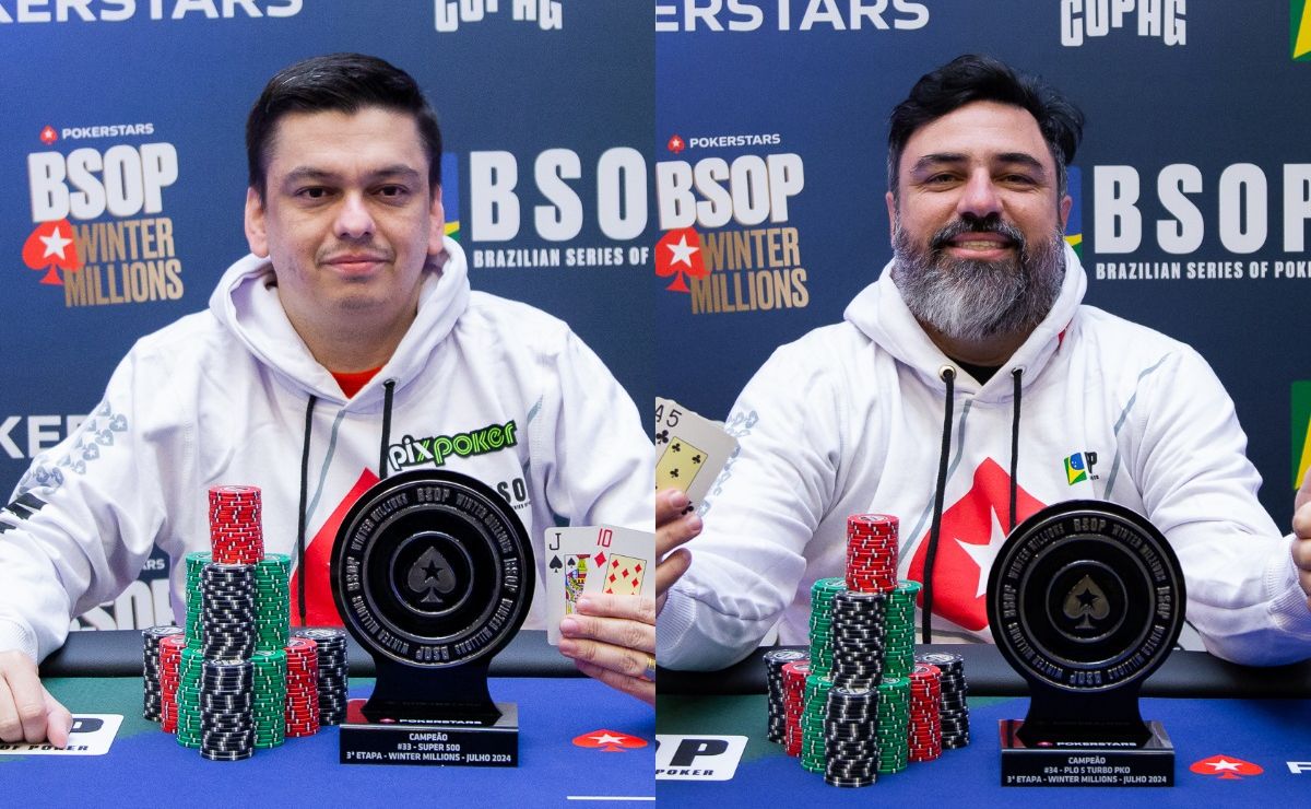 Alexandre Ferreria e Pericles de Moraes soltaram o grito de campeão no BSOP